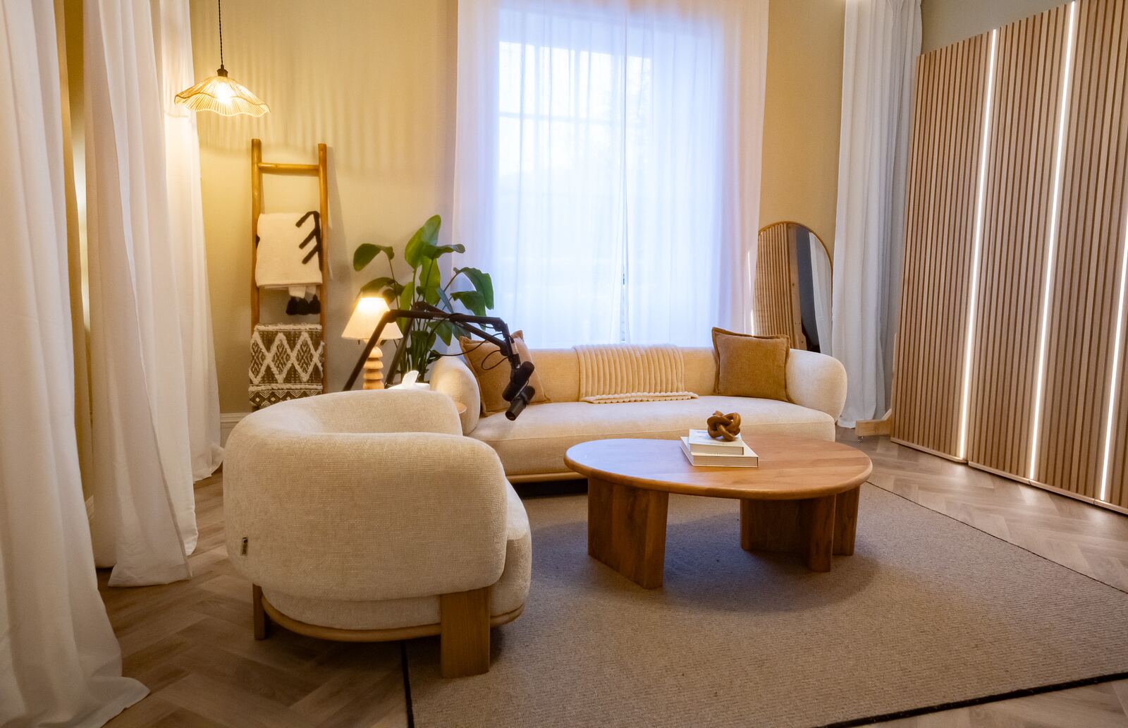 Lounge area of Empowered Collective Studio in soft natural light